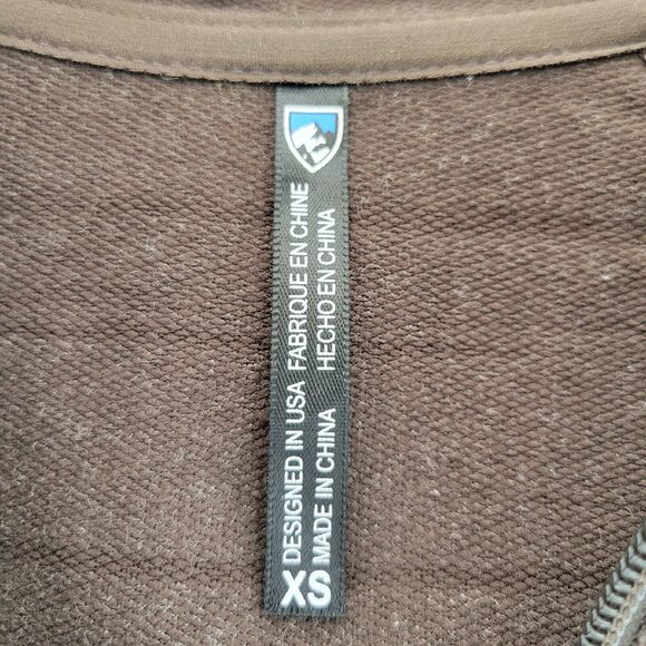 Kuhl Womens Piper Full Zip Athletic Hoodie Jacket Size XS Brown Striped - Picture 7 of 12